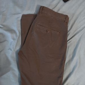 Dark green men's chinos slim fit